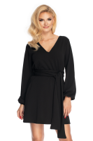 0169 MINI DRES WITH BELT BLACK