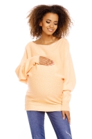 70003C LOOSE OVERSIZE BATWING JUMPER APRICOT