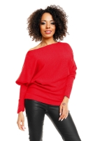 70003 LOOSE OVERSIZE BATWING JUMPER NEON CORAL