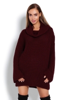 70012 THICK JUMPER OVERIZE EXTENDED SLEEVES CRIMSON
