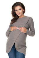 70027 SWETER STÓJKA DO KARMIENIA CIĄŻA CAPPUCCINO