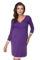 0156 MATERNITY NURSING NIGHTWEAR LACE VIOLET