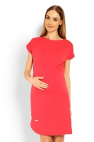 1629C ASYMETRIC DRESS SHORTSLEEVE CORAL
