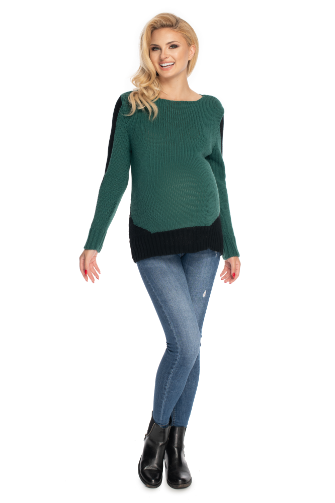 70038 CIĄŻOWY SWETER Z WSTAWKAMI FOREST