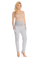 0175 MATERNITY TROUSER WITH BELLY BELT GREY