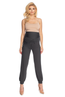 0176 MATERNITY ALLADIN TROUSER WITH BELLY BELT GRAPHITE