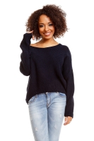 30047 FASHIONABE JUMPER KNITWEAR V-NECK NAVY