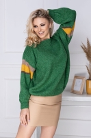 30079 LUŹNY SWETER ZIELONY