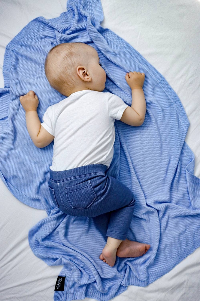 K008 BABY BAMBOO BLANKET BABY BLUE