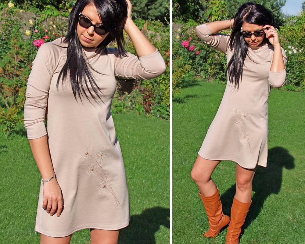 1193 LOOSE CLASSIC DREES CUT "A" DANDELION BEIGE