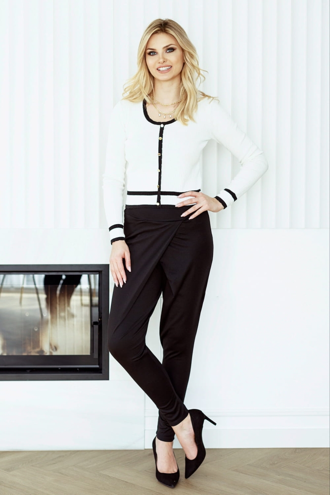 0106 SPODNIE BAGGY ZAKŁADKA CZARNE