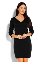 1423 CLASSY MINI DRES V-NECK BLACK